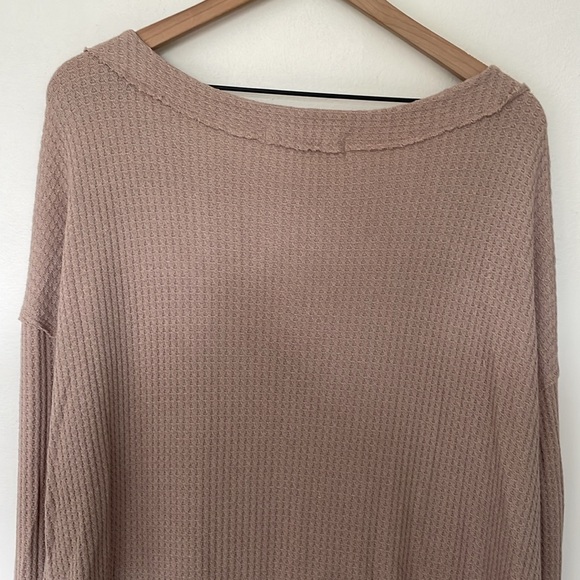 Free People | North Shore Sand Long Sleeve Waffle Thermal Tunic Small - Picture 6 of 9